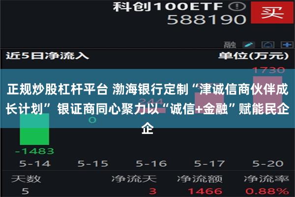 正规炒股杠杆平台 渤海银行定制“津诚信商伙伴成长计划” 银证商同心聚力以“诚信+金融”赋能民企