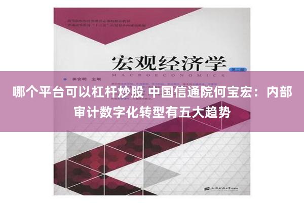 哪个平台可以杠杆炒股 中国信通院何宝宏：内部审计数字化转型有五大趋势