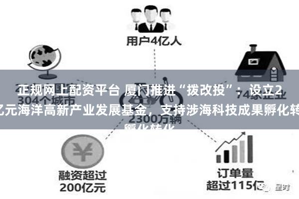 正规网上配资平台 厦门推进“拨改投”：设立20亿元海洋高新产业发展基金，支持涉海科技成果孵化转化