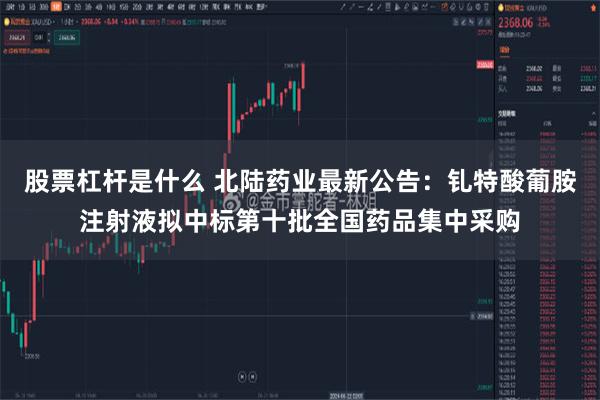 股票杠杆是什么 北陆药业最新公告：钆特酸葡胺注射液拟中标第十批全国药品集中采购